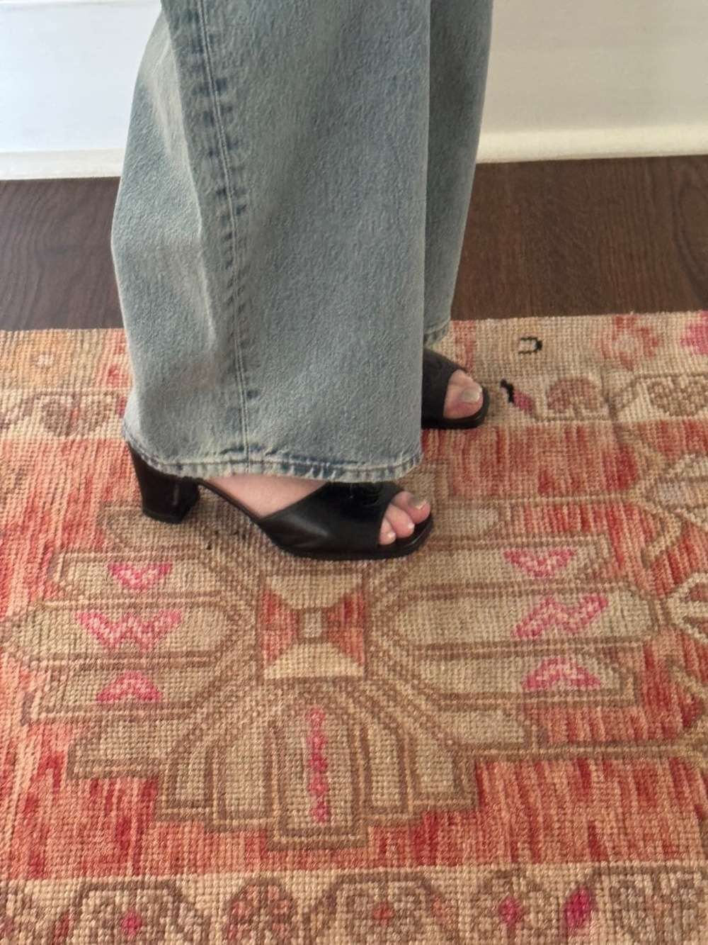 Vintage Chanel CC Mule Block Heel Sandals - Picture 11 of 12